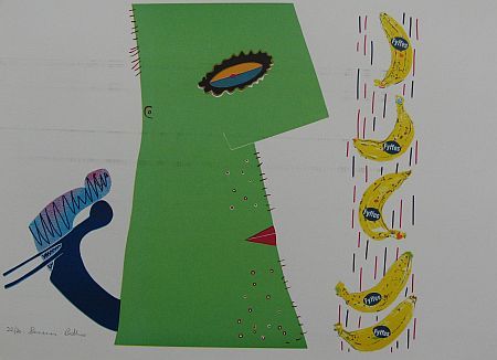 Click the image for a view of: Bananas. Silkscreen. Paper size 440X640mm