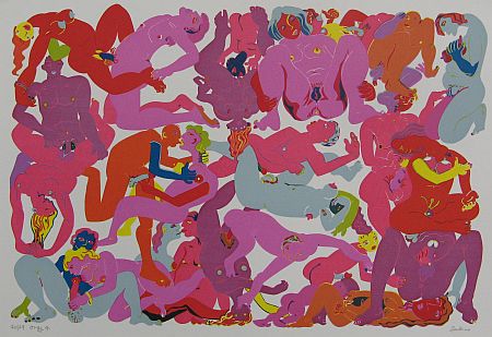Click the image for a view of: Orgy 4. Silkscreen. 449X639mm