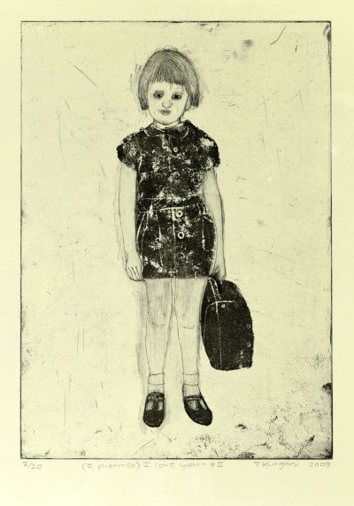 Click the image for a view of: (I promise) I love you - # II. 2009. Etching. Edition 20. 540X384mm