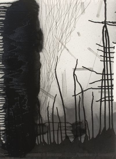 Click the image for a view of: Bait al-Hikma, Proof-03.  2011. Etching ink, pen and ink, graphite on paper. 770X570mm
