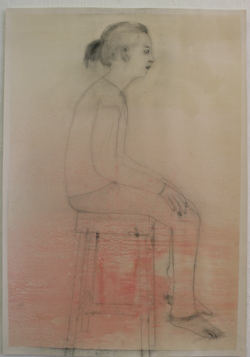 Click the image for a view of: Terry Kurgan. Untitled (anticipates). 2011. charcoal, pencil on Fabriano paper primed with rabbit-skin glue mixed with gouache. 1000X700mm