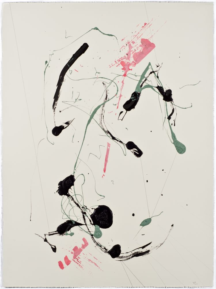 Click the image for a view of: Jaco van Schalkwyk. FUN AND GAMESFrailty. 2012. Lithographic ink, pencil on paper. 765X565mm